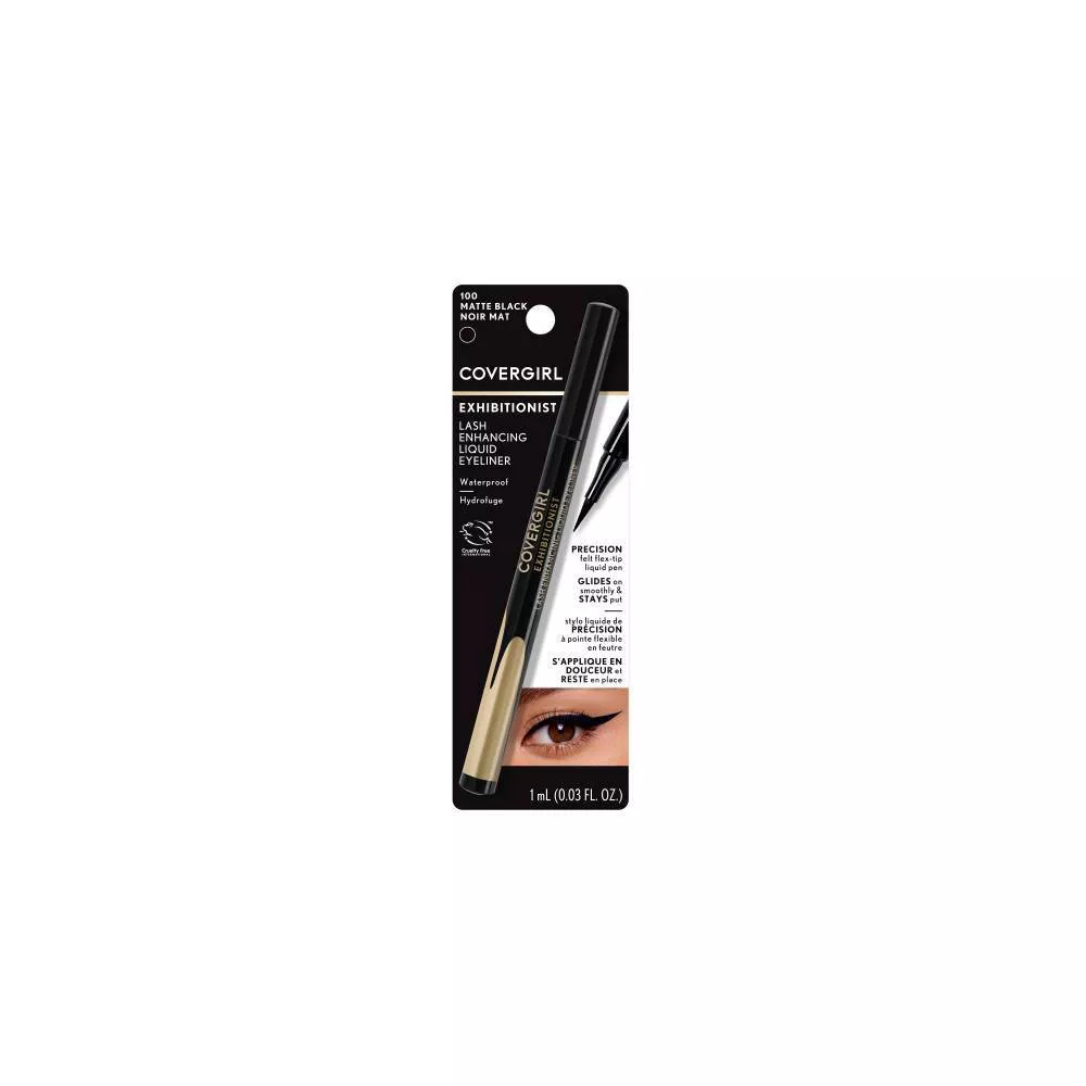 EXHIBITIONIST LASH ENHANCING LIQ EYELINER, MATTE BLACK