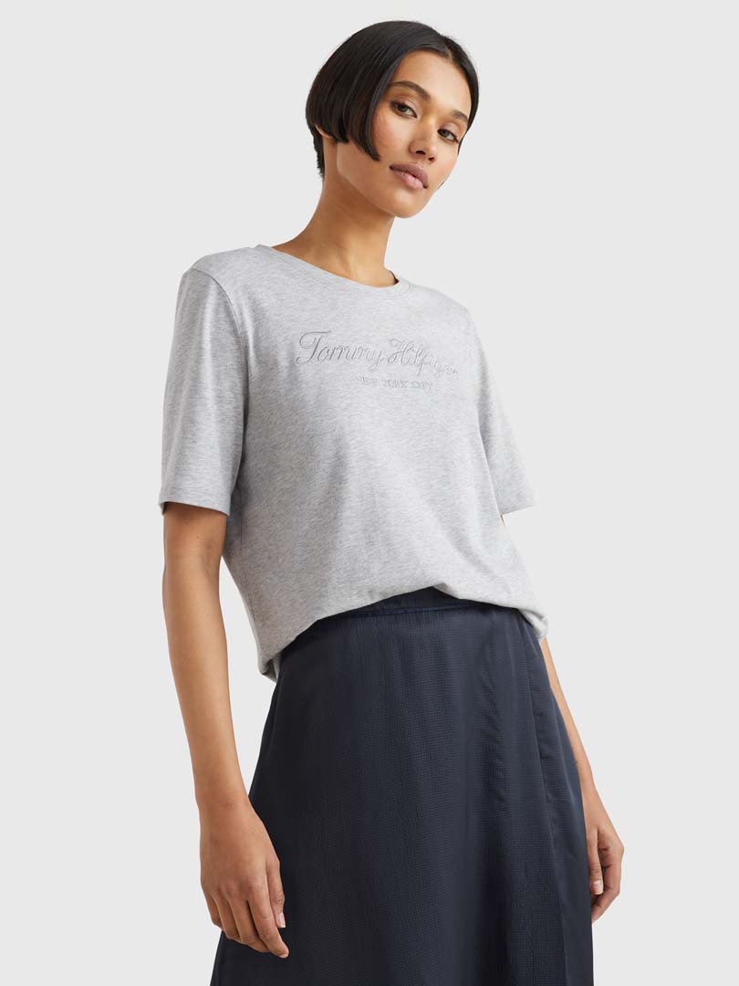 T-SHIRT FASHION DAMA LIGHT GREY HEATHER