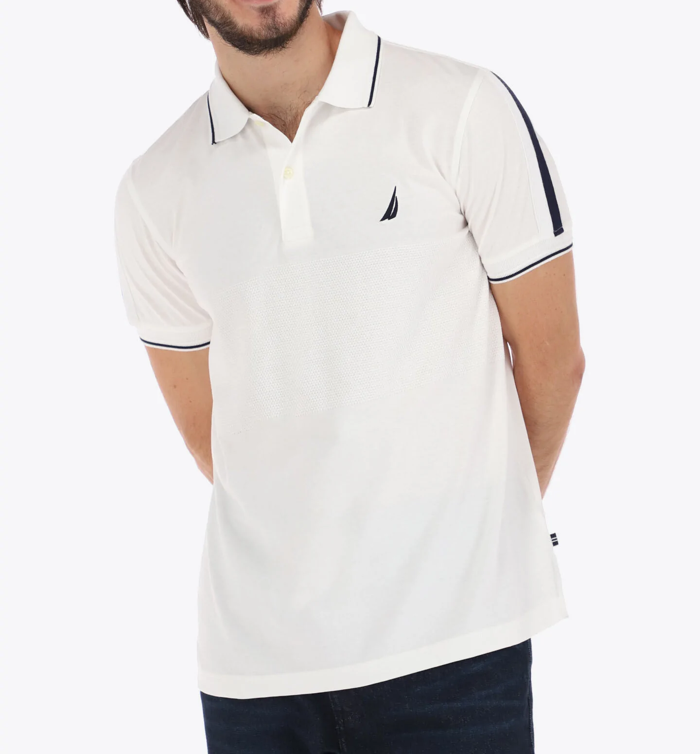 REMERA C/POLO CABALLERO-BRIGHT WHITE S - S