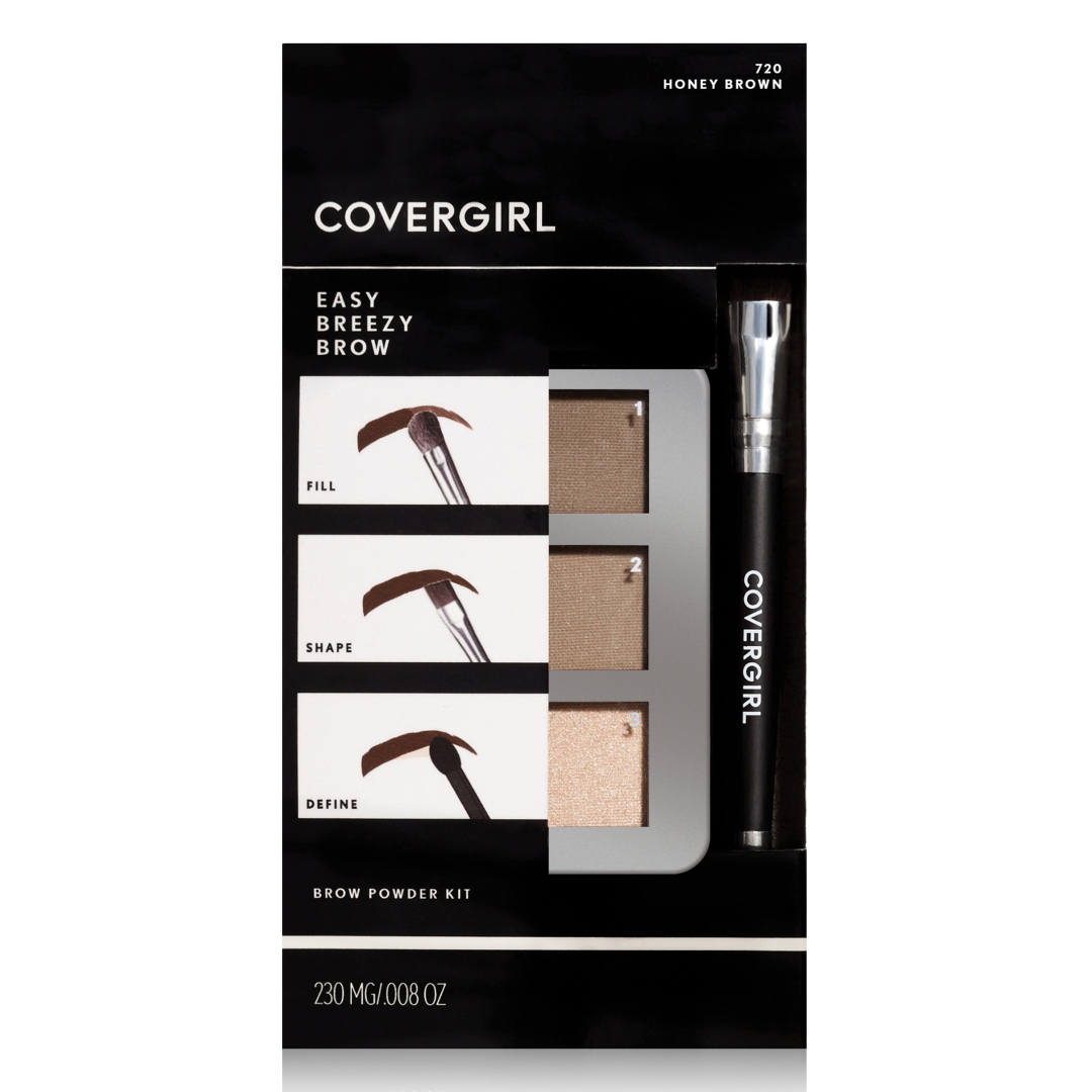 EASY BREEZY BROW POWDER KIT, HONEY BROWN