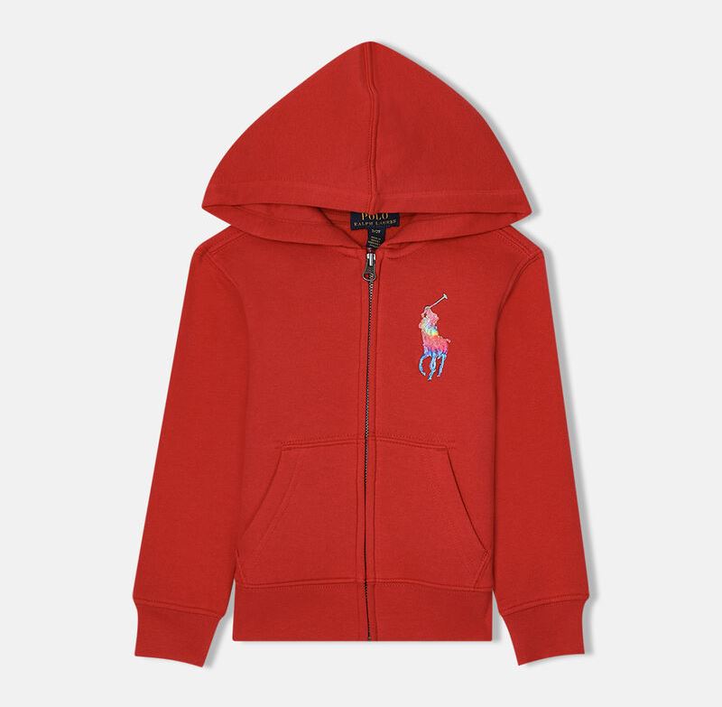HOODIES C/FZ TOD.BOYS-STARBOARD RED-2/2T