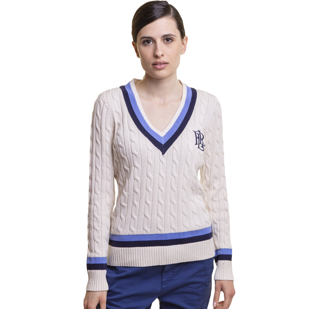 SWEATER M/L DAMA-MASC CRM/BL LCH/FR