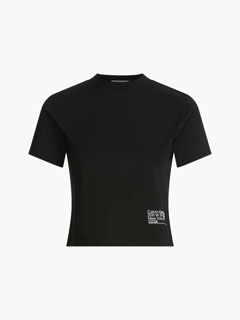 T-SHIRT DAMA M/C-CK BLACK