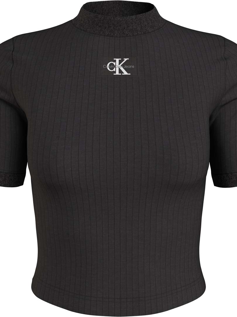 T-SHIRT DAMA M/C-CK BLACK