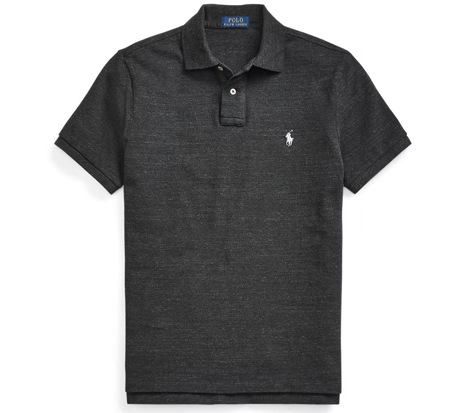 Remera c/polo-Piquet C/Slim-BLACK MARL HEATHER