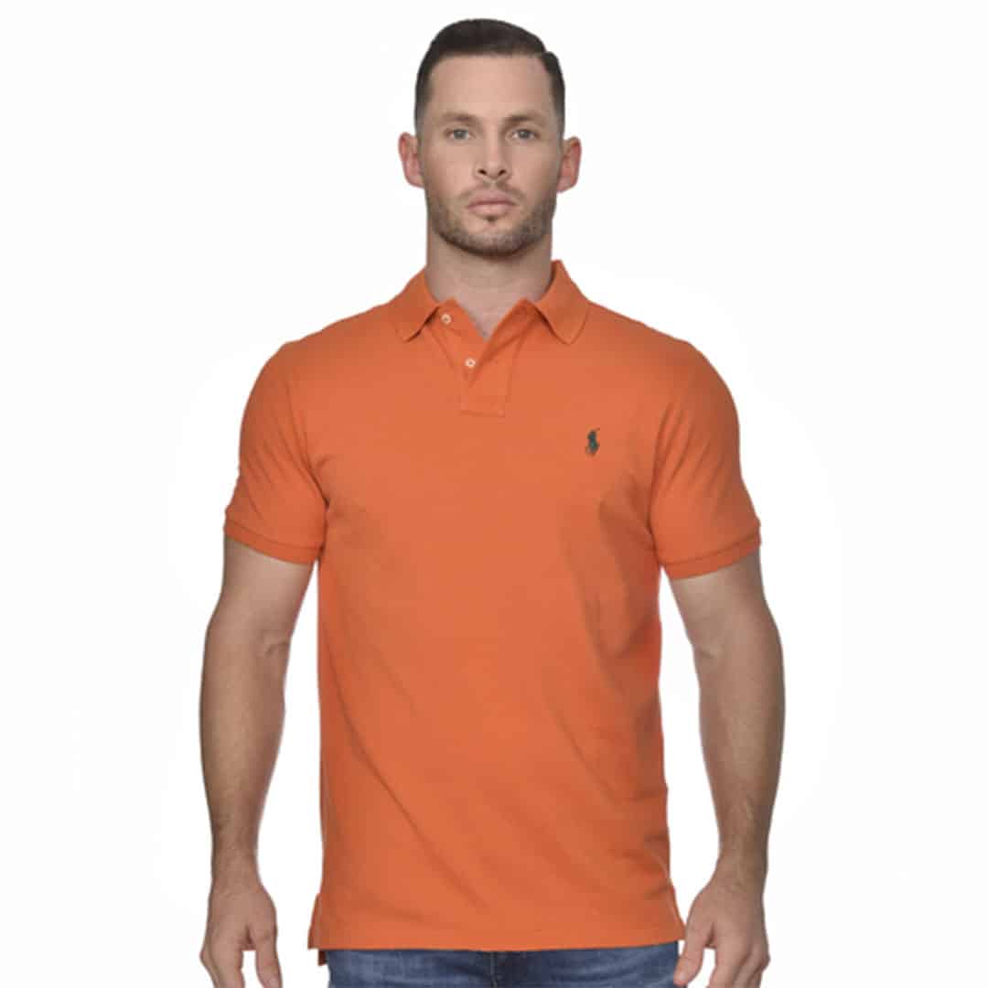 Remera c/polo-Piquet C/Slim-COLLEGE ORANGE/C5958
