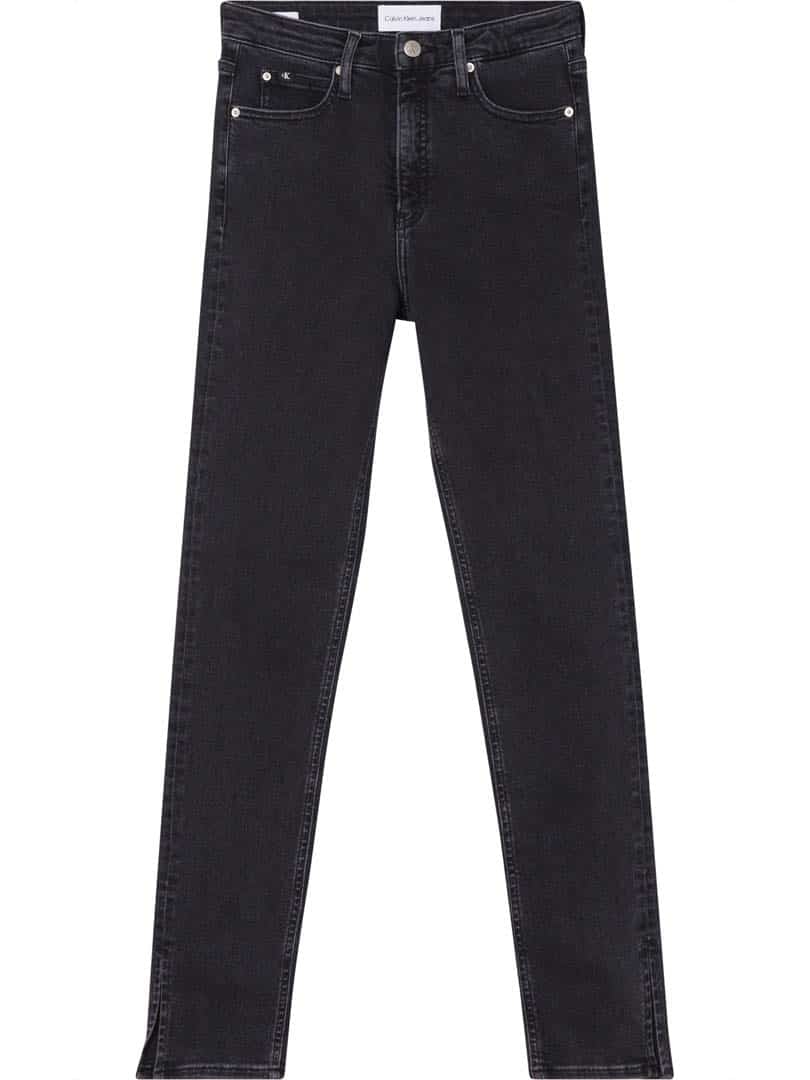 PANTALON JEANS DAMA-PS23J 009 WASHED BLACK SPLIT