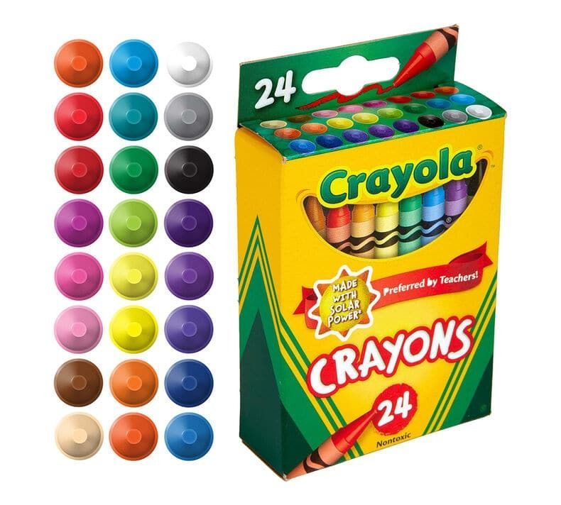 CRAYOLA 24CT. CRAYONS PEGGABLE
