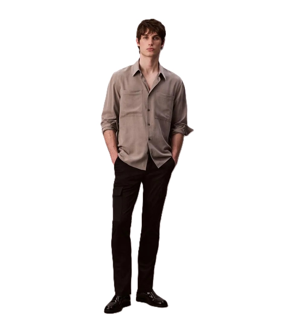 PANTALON CAB. CARGO SLIM DE ALGODON -BLACK