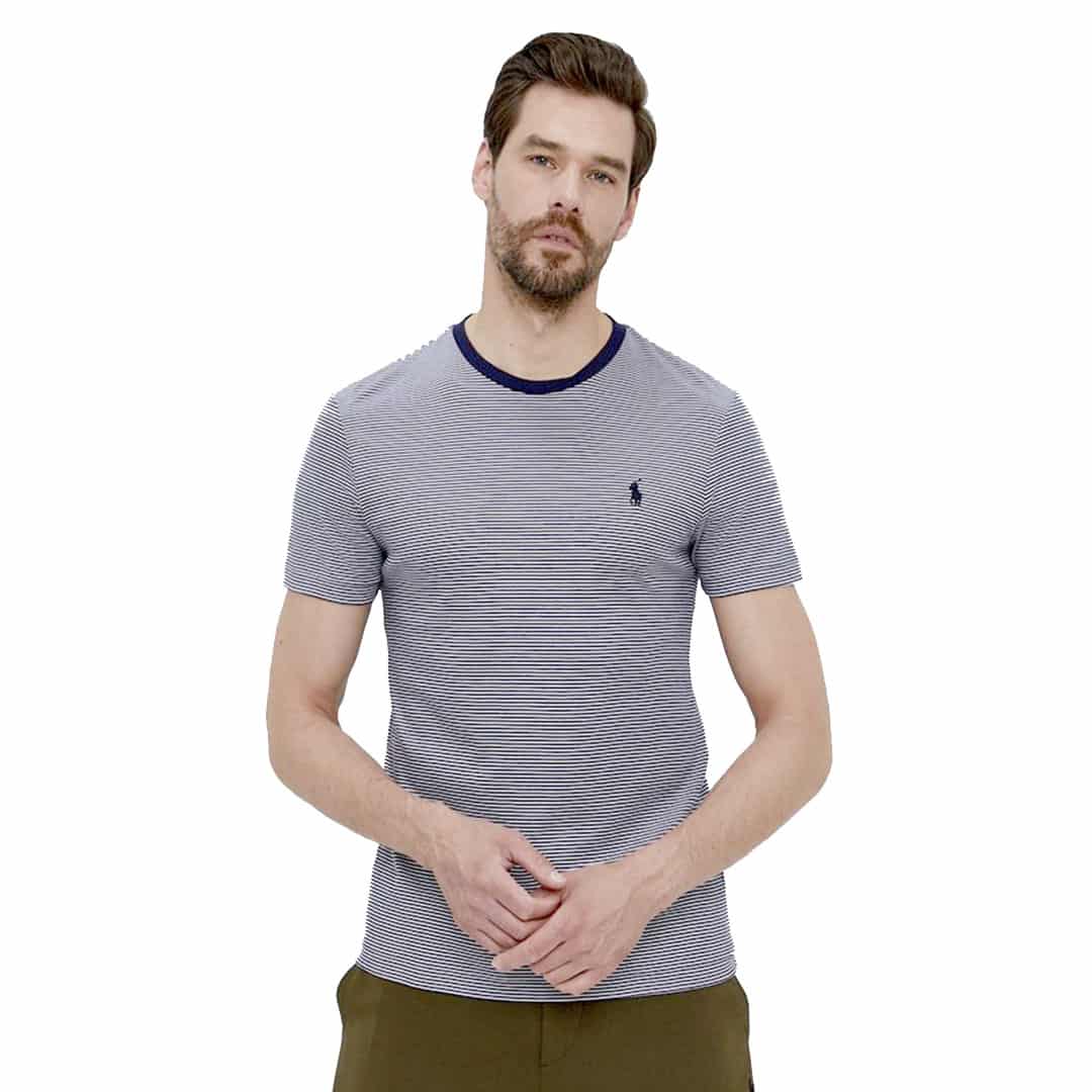 Tshirt C/Slim-FRENCH NAVY/WHITE