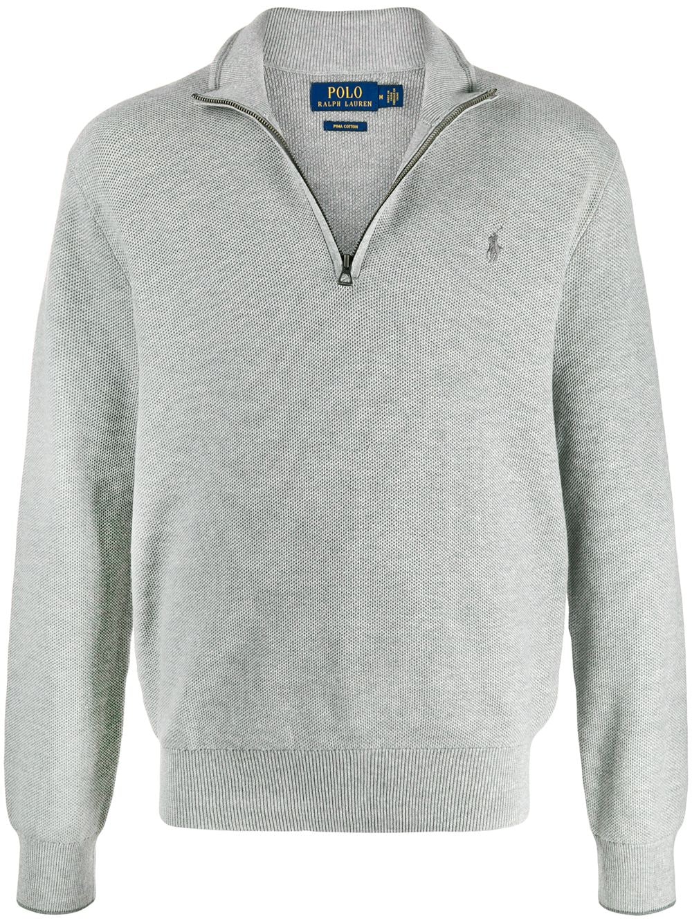 SWEATER CAB. MEDIO ZIPPER-GREY